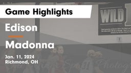 Edison  vs Madonna  Game Highlights - Jan. 11, 2024