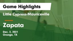 Little Cypress-Mauriceville  vs Zapata  Game Highlights - Dec. 2, 2021