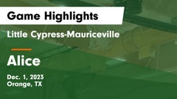 Little Cypress-Mauriceville  vs Alice Game Highlights - Dec. 1, 2023