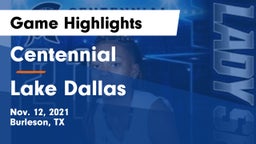 Centennial  vs Lake Dallas  Game Highlights - Nov. 12, 2021