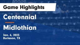 Centennial  vs Midlothian  Game Highlights - Jan. 6, 2023
