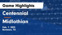 Centennial  vs Midlothian  Game Highlights - Feb. 7, 2023