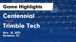 Centennial  vs Trimble Tech  Game Highlights - Nov. 10, 2023