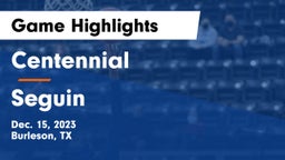 Centennial  vs Seguin  Game Highlights - Dec. 15, 2023