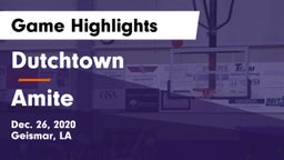 Dutchtown  vs Amite  Game Highlights - Dec. 26, 2020