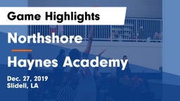 Northshore  vs Haynes Academy Game Highlights - Dec. 27, 2019