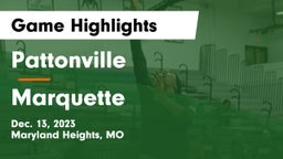 Pattonville  vs Marquette  Game Highlights - Dec. 13, 2023