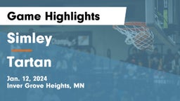 Simley  vs Tartan  Game Highlights - Jan. 12, 2024