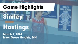 Simley  vs Hastings  Game Highlights - March 1, 2024