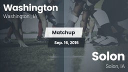Matchup: Washington High vs. Solon  2016