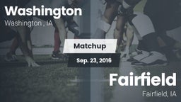 Matchup: Washington High vs. Fairfield  2016