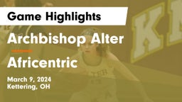 Archbishop Alter  vs Africentric  Game Highlights - March 9, 2024