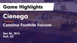 Cienega  vs Catalina Foothills Falcons Game Highlights - Dec 06, 2016