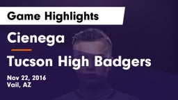 Cienega  vs Tucson High Badgers Game Highlights - Nov 22, 2016
