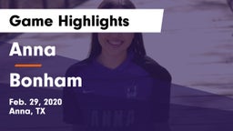 Anna  vs Bonham  Game Highlights - Feb. 29, 2020