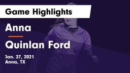 Anna  vs Quinlan Ford  Game Highlights - Jan. 27, 2021