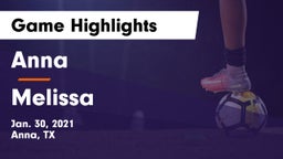 Anna  vs Melissa  Game Highlights - Jan. 30, 2021