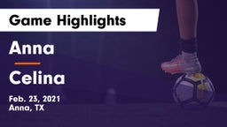 Anna  vs Celina  Game Highlights - Feb. 23, 2021