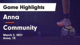 Anna  vs Community  Game Highlights - March 3, 2021