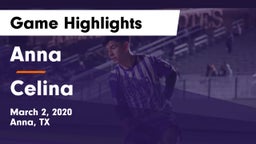 Anna  vs Celina  Game Highlights - March 2, 2020