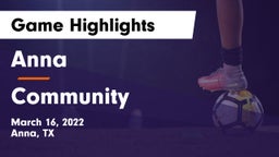Anna  vs Community  Game Highlights - March 16, 2022