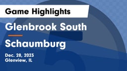Glenbrook South  vs Schaumburg  Game Highlights - Dec. 28, 2023