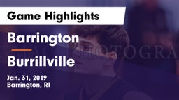 Barrington  vs Burrillville  Game Highlights - Jan. 31, 2019
