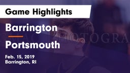 Barrington  vs Portsmouth Game Highlights - Feb. 15, 2019