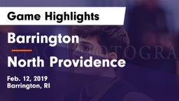 Barrington  vs North Providence  Game Highlights - Feb. 12, 2019