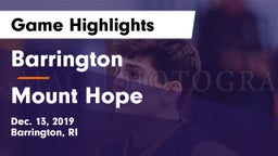 Barrington  vs Mount Hope Game Highlights - Dec. 13, 2019