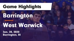 Barrington  vs West Warwick  Game Highlights - Jan. 28, 2020