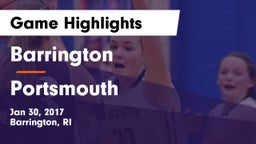 Barrington  vs Portsmouth Game Highlights - Jan 30, 2017