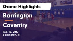 Barrington  vs Coventry  Game Highlights - Feb 15, 2017