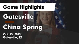 Gatesville  vs China Spring Game Highlights - Oct. 13, 2023