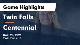 Twin Falls  vs Centennial  Game Highlights - Dec. 28, 2023