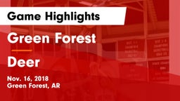 Green Forest  vs Deer Game Highlights - Nov. 16, 2018