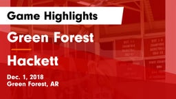 Green Forest  vs Hackett  Game Highlights - Dec. 1, 2018