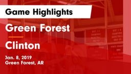 Green Forest  vs Clinton  Game Highlights - Jan. 8, 2019