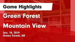 Green Forest  vs Mountain View Game Highlights - Jan. 18, 2019