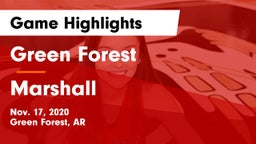 Green Forest  vs Marshall  Game Highlights - Nov. 17, 2020