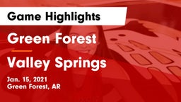 Green Forest  vs Valley Springs  Game Highlights - Jan. 15, 2021