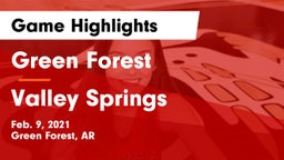 Green Forest  vs Valley Springs  Game Highlights - Feb. 9, 2021