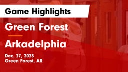 Green Forest  vs Arkadelphia  Game Highlights - Dec. 27, 2023