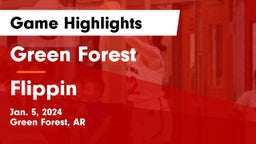 Green Forest  vs Flippin   Game Highlights - Jan. 5, 2024