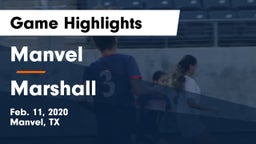 Manvel  vs Marshall  Game Highlights - Feb. 11, 2020
