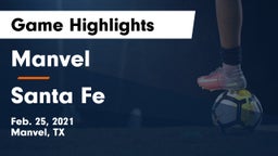 Manvel  vs Santa Fe  Game Highlights - Feb. 25, 2021