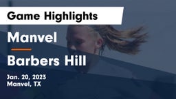 Manvel  vs Barbers Hill  Game Highlights - Jan. 20, 2023