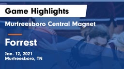 Murfreesboro Central Magnet vs Forrest  Game Highlights - Jan. 12, 2021