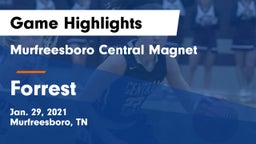 Murfreesboro Central Magnet vs Forrest  Game Highlights - Jan. 29, 2021