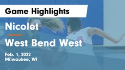 Nicolet  vs West Bend West  Game Highlights - Feb. 1, 2022